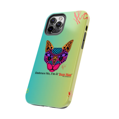 Pets Designed Phone Cases - iPhone/ Samsung Galaxy & GooglePixel ("Embrace Me.."1) (Green/Yellow Hue Color)