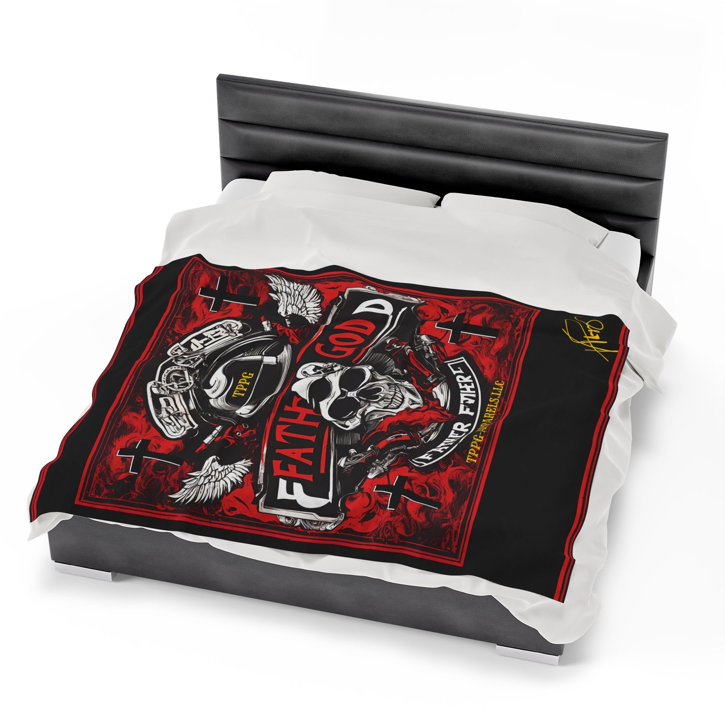 Plush "Father God Bikers" Blanket