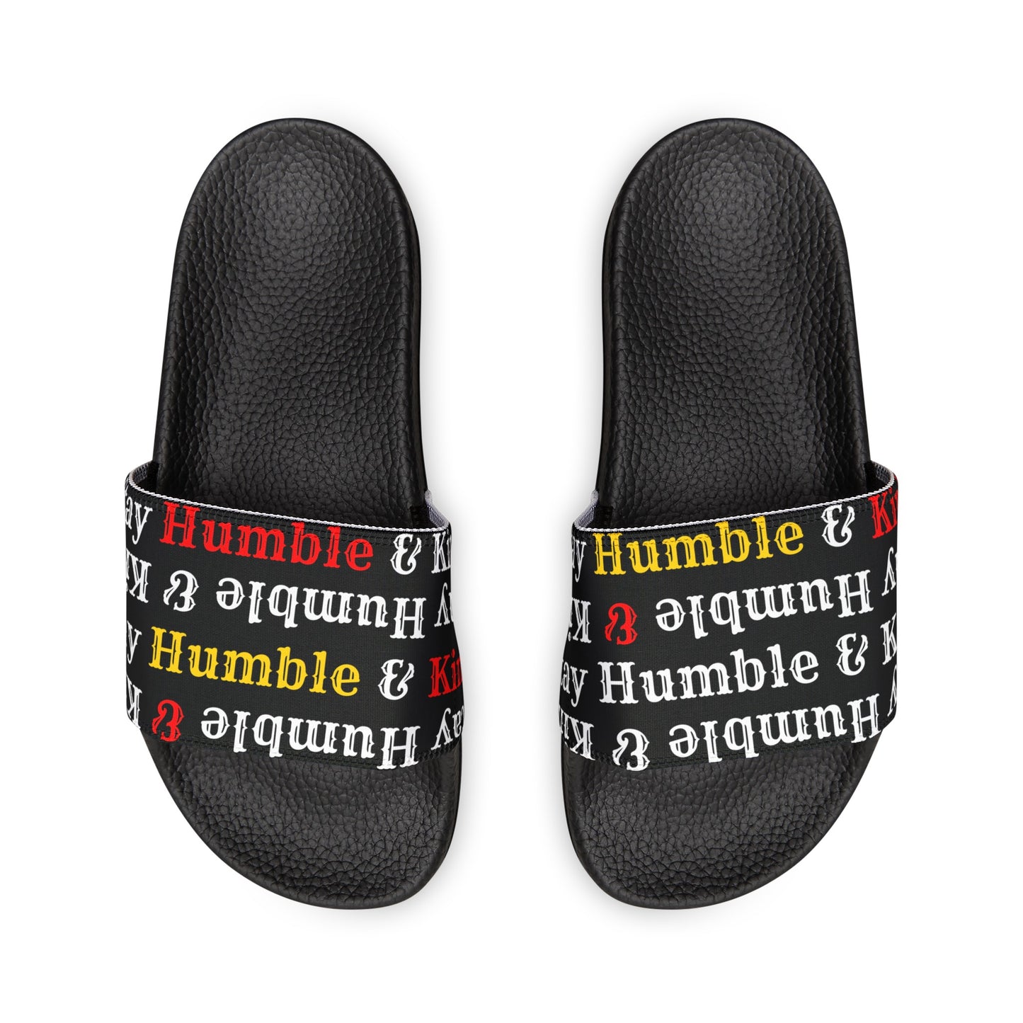 "Stay Humble & Kind" Men/Women's & Children Slide Sandals (Black)