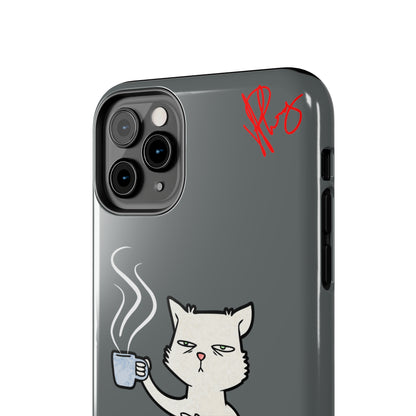 Another Lovely Grey - Cutie "Coffee Cat" Pet Design Verision from the 'TPPG Collection' Line carries Several sizes of the "iPhone Series" Tough Phone Cases