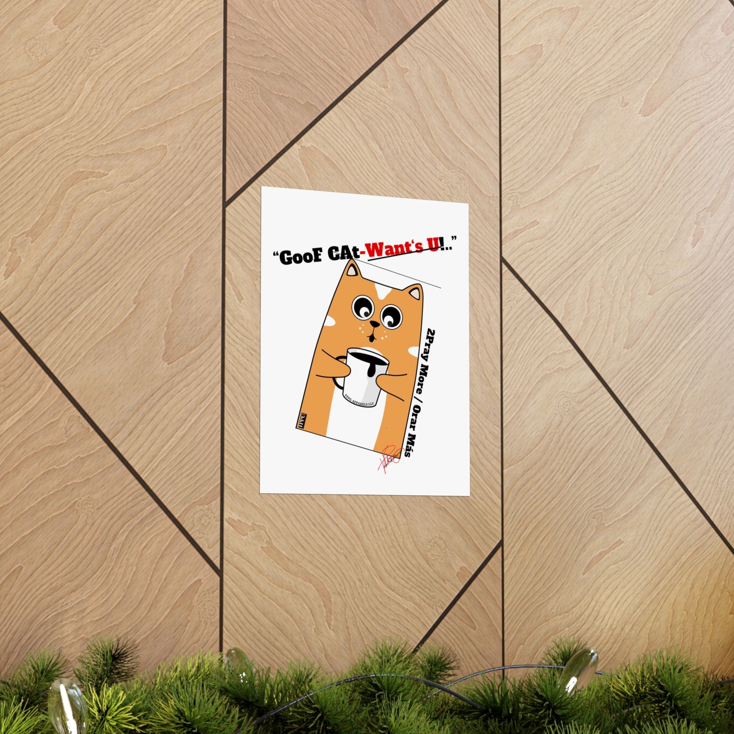 Vertical "GooF CAt" Matte Posters