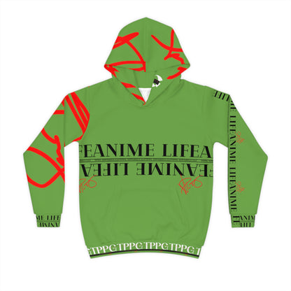 Children's (Lt. Green) "TPPG Anime Life & Logo" Hoodie in 6 sizes