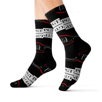 "TPPG-Apparels" Brand Stylish High Quality Socks that can be worn anywhere for any occasion. Available in three sizes small, medium & large.