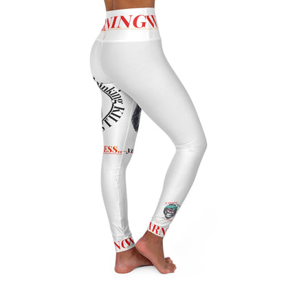 High Waisted Yoga ("WARNING") Leggings