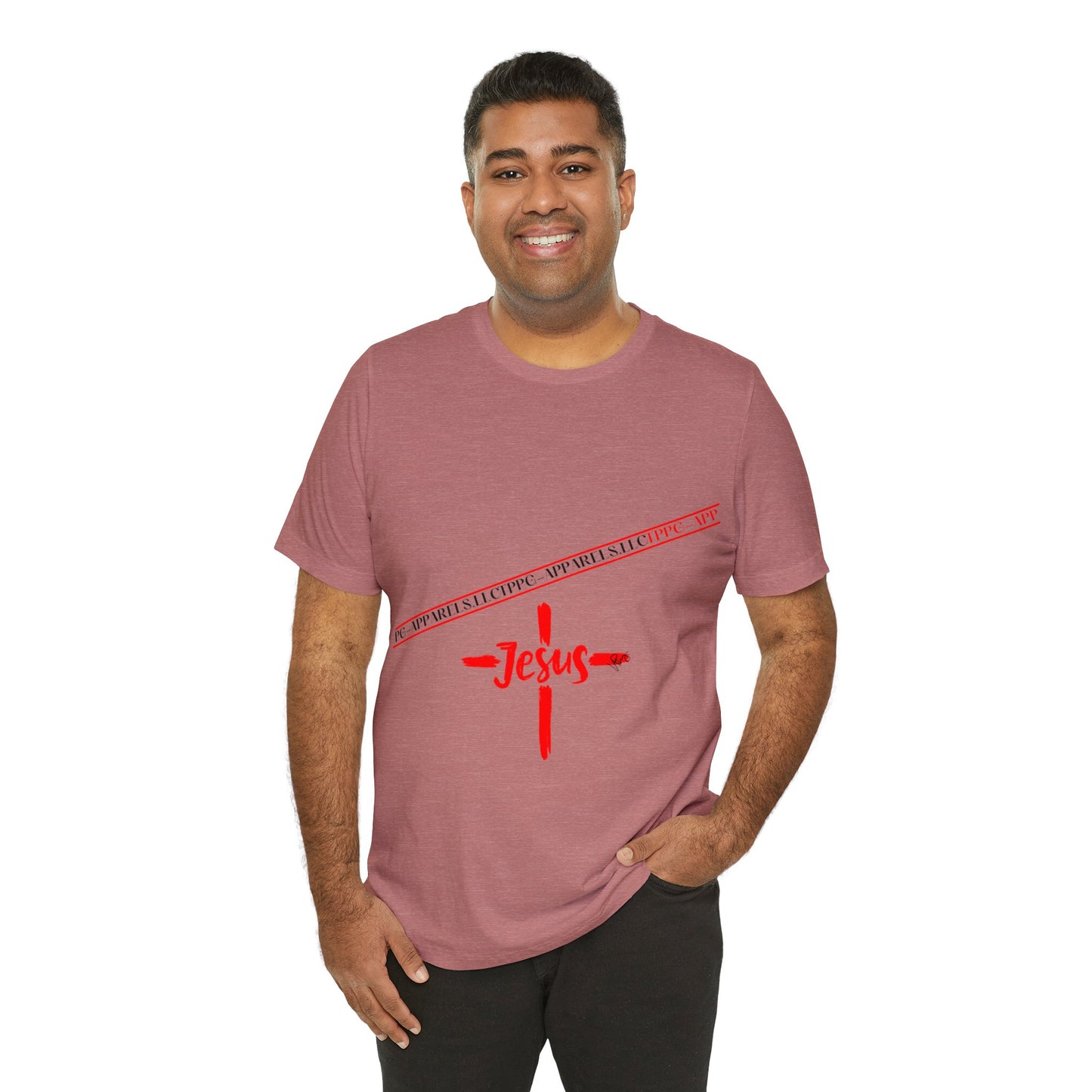 Unisex Jersey Short Sleeve Tee - 'Jesus/Faith' Design Style in Several colors