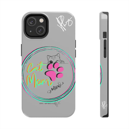 Here is another one of our Cutest "Cat Mom" Pet Designs (in a Light Grey Base Color) Verision from the 'TPPG Collection' Line carries Several sizes of the "iPhone Series" Tough Phone Cases