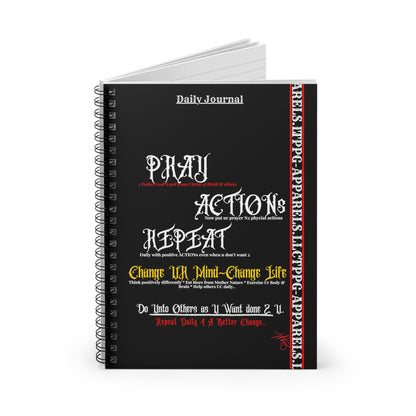 Spiral "Prayer" Ruled Line Notebook/Journal