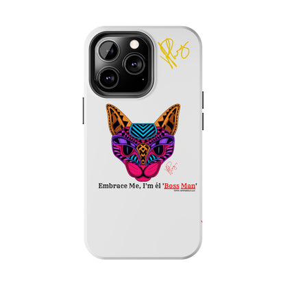 Cat Custom Designs Phone Cases - iPhone/Samsung Galaxy & Google Pixel (Multi-Colored White)