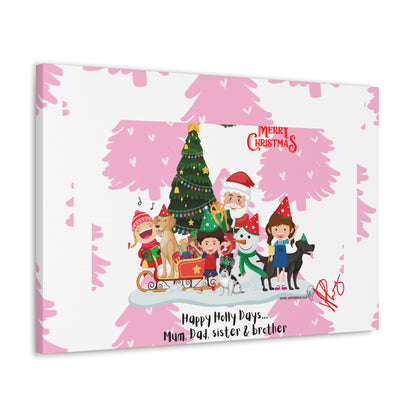 Happy Holidays-"TPPG Brand Christmas Collection" - Canvas Gallery Wraps "- in Bold colors