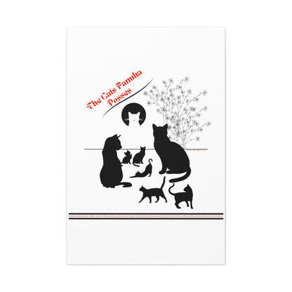 From our "TPPG Brand Pet Collection" - "The Cat Familia Posses.." Canvas Gallery Wraps in White