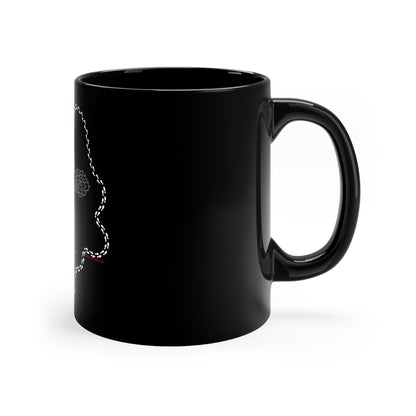 Sleek & Humorous 11oz Black "Coffee or COFFEE!" Glossy Style Mug - from the 'TPPG-Apparels' Brand Collection