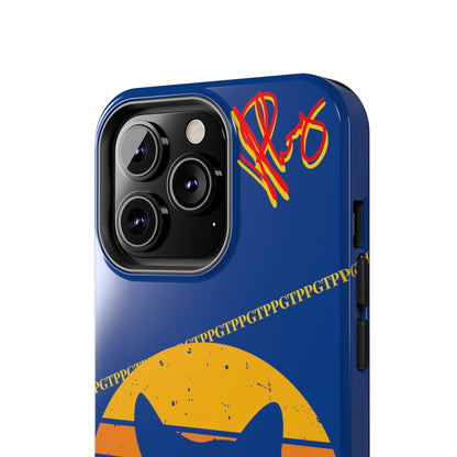 Custom Cat Design Phone Cases "Peek-A-BOOO.." (Black Multi-Colored)