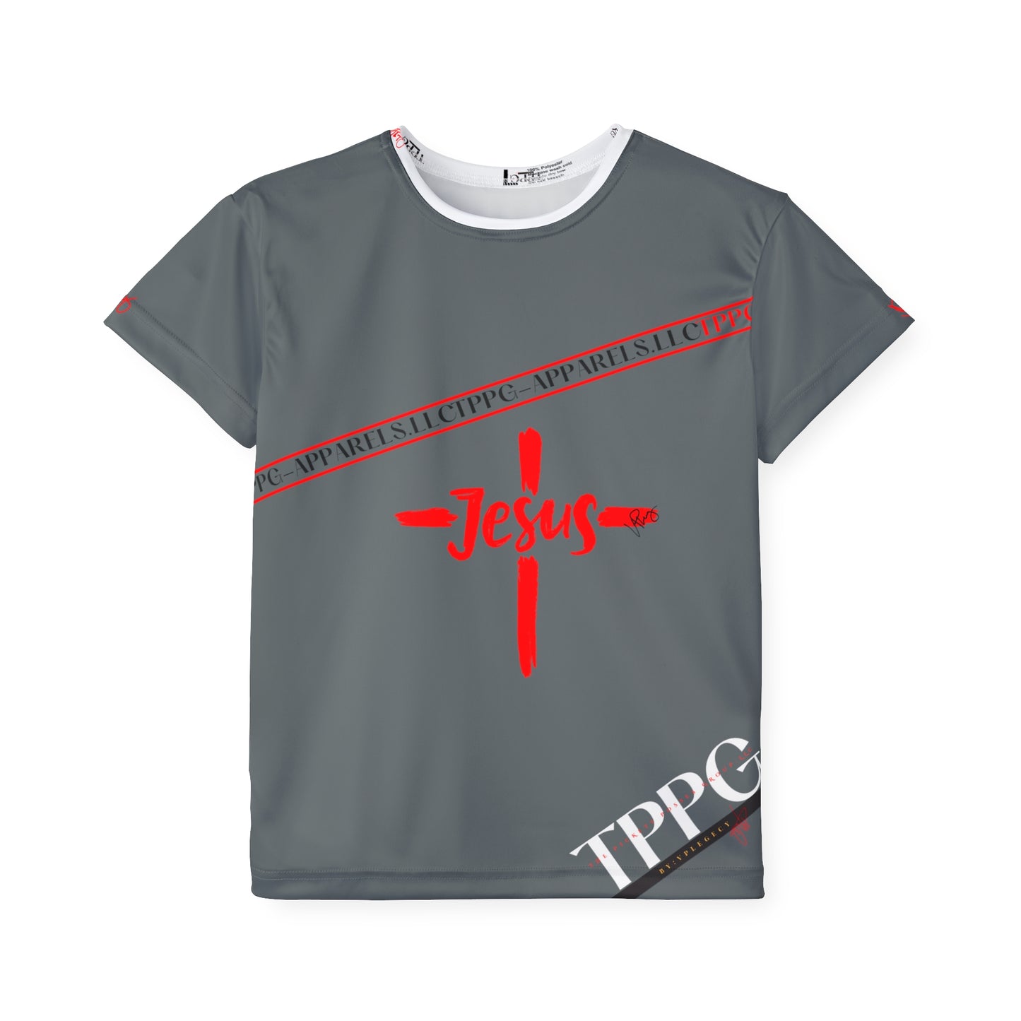 Kids Sports "Grey"Jersey/Tee - By:"TPPG Faithful" Juniors Collections