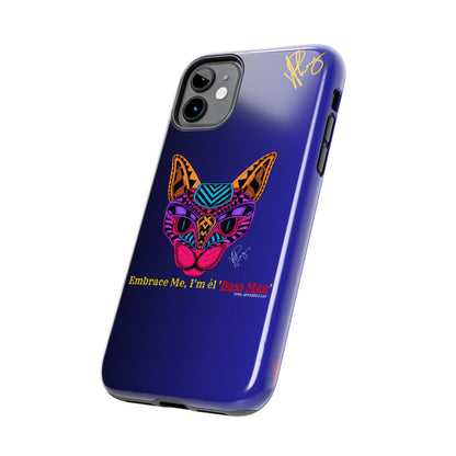 Cat Designs Phone Cases - iPhone/Samsung Galaxy & Google Pixel (Purple/Blue-Multi-Colored)