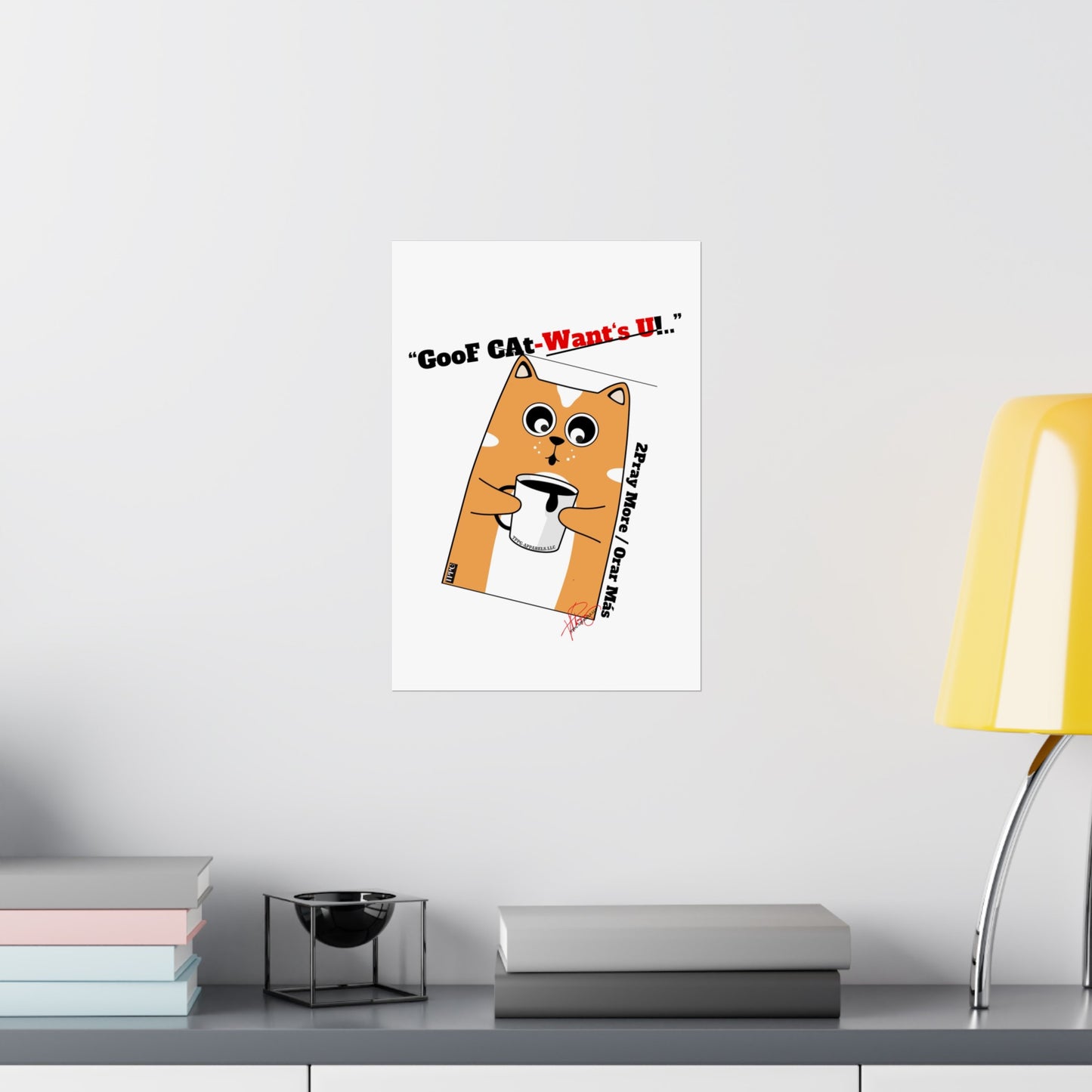 Vertical "GooF CAt" Matte Posters