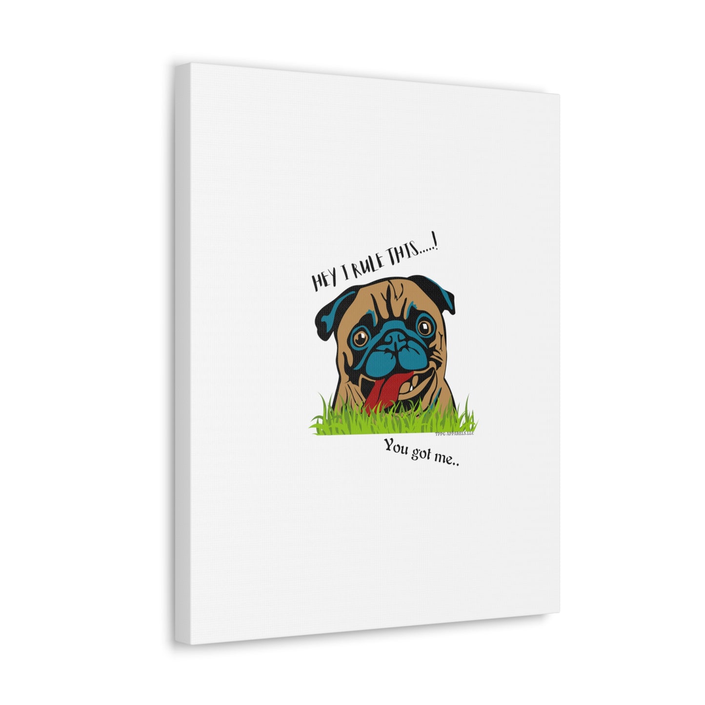 From our "TPPG Brand Pet Collection" ('HEY, I Rule This..")- Canvas Gallery Wraps - on White