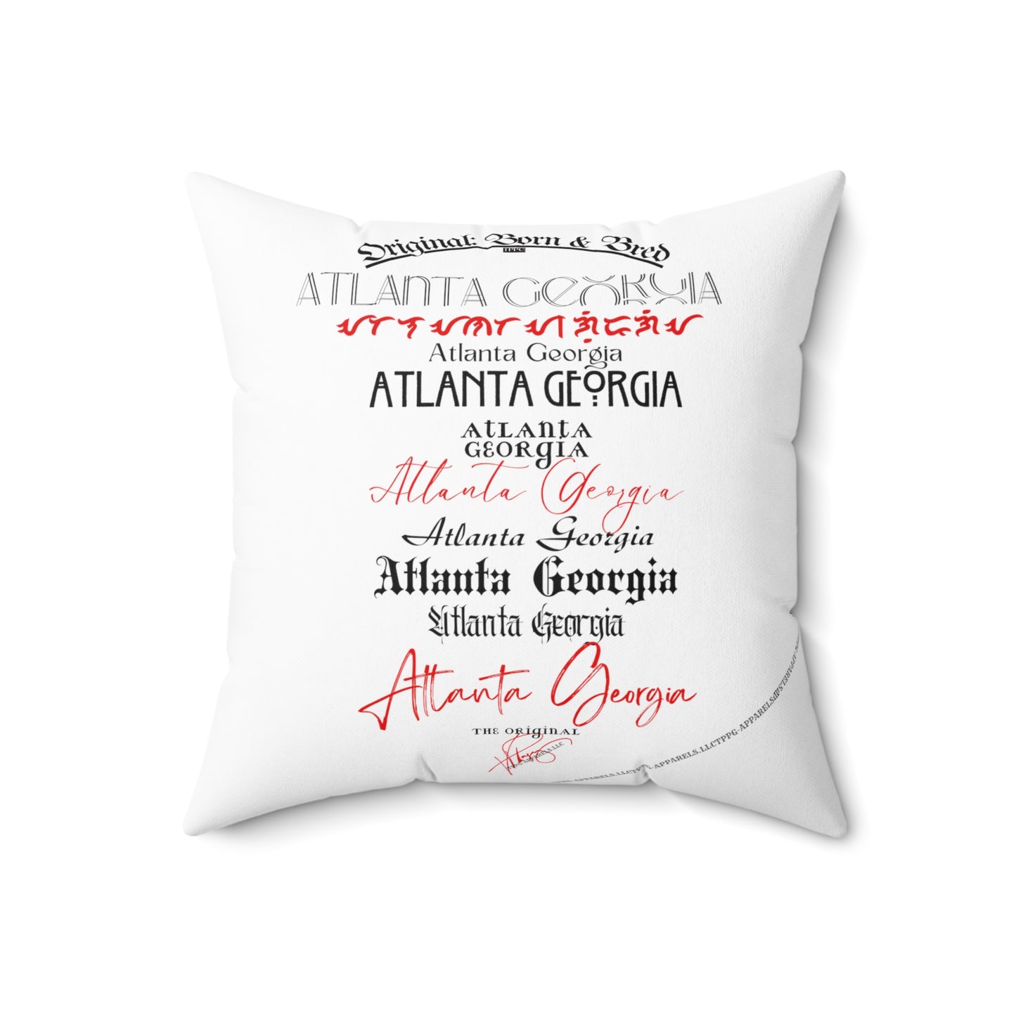 "Original-Atlanta Born & Bred" Square Pillow