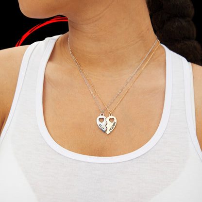 BFF (Best-Friend) Half Heart Necklace Set