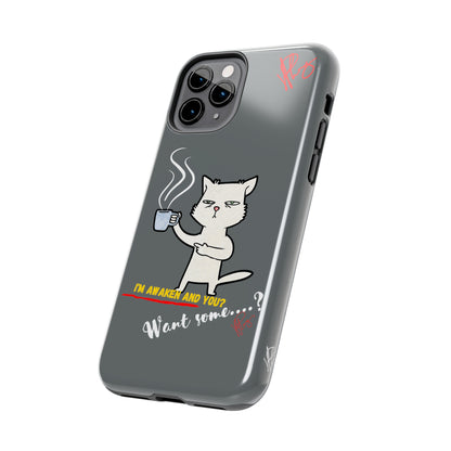 Another Lovely Grey - Cutie "Coffee Cat" Pet Design Verision from the 'TPPG Collection' Line carries Several sizes of the "iPhone Series" Tough Phone Cases