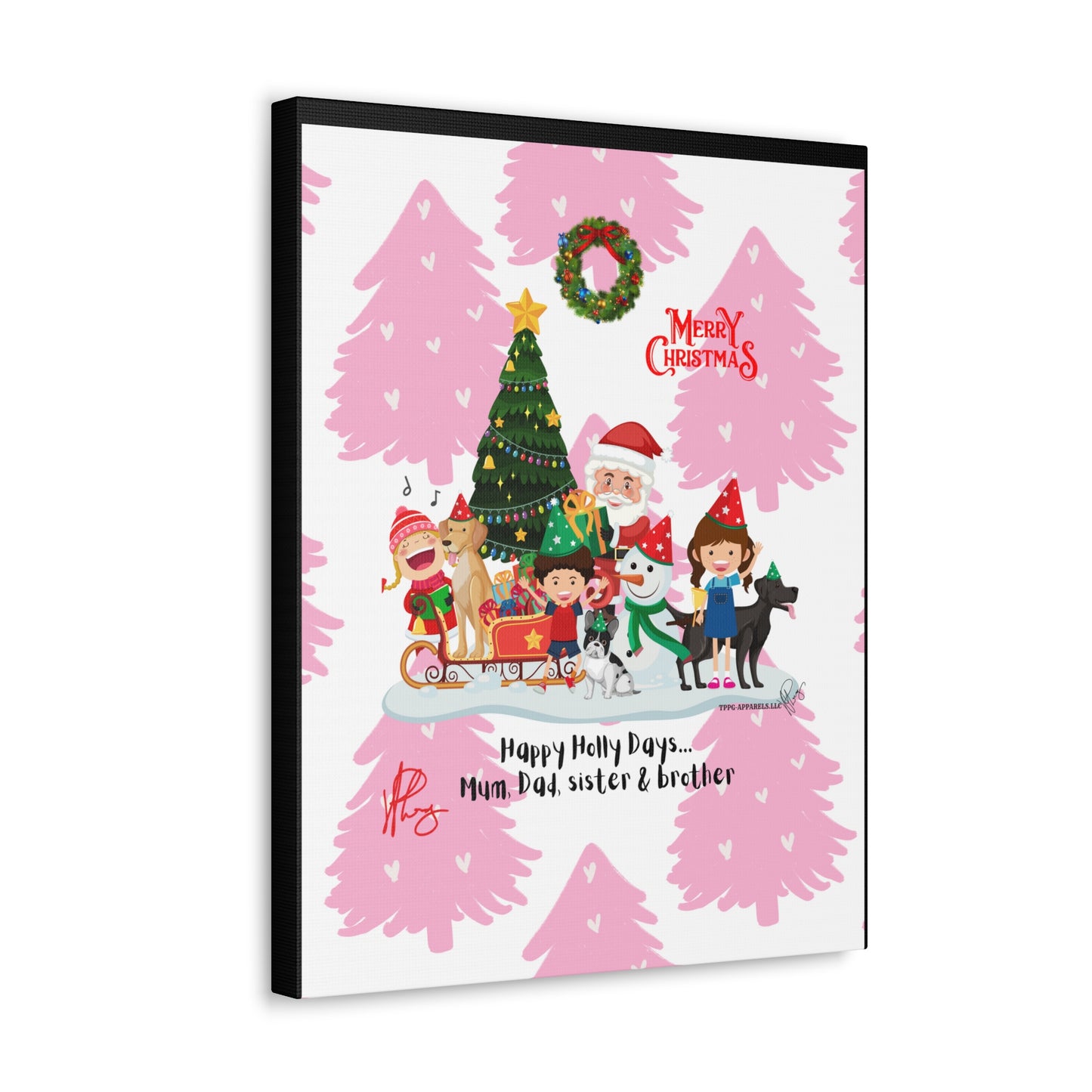 Holidays Time-"TPPG Brand Christmas Collection" - Canvas Gallery Wraps "- in Bold  familiar colors