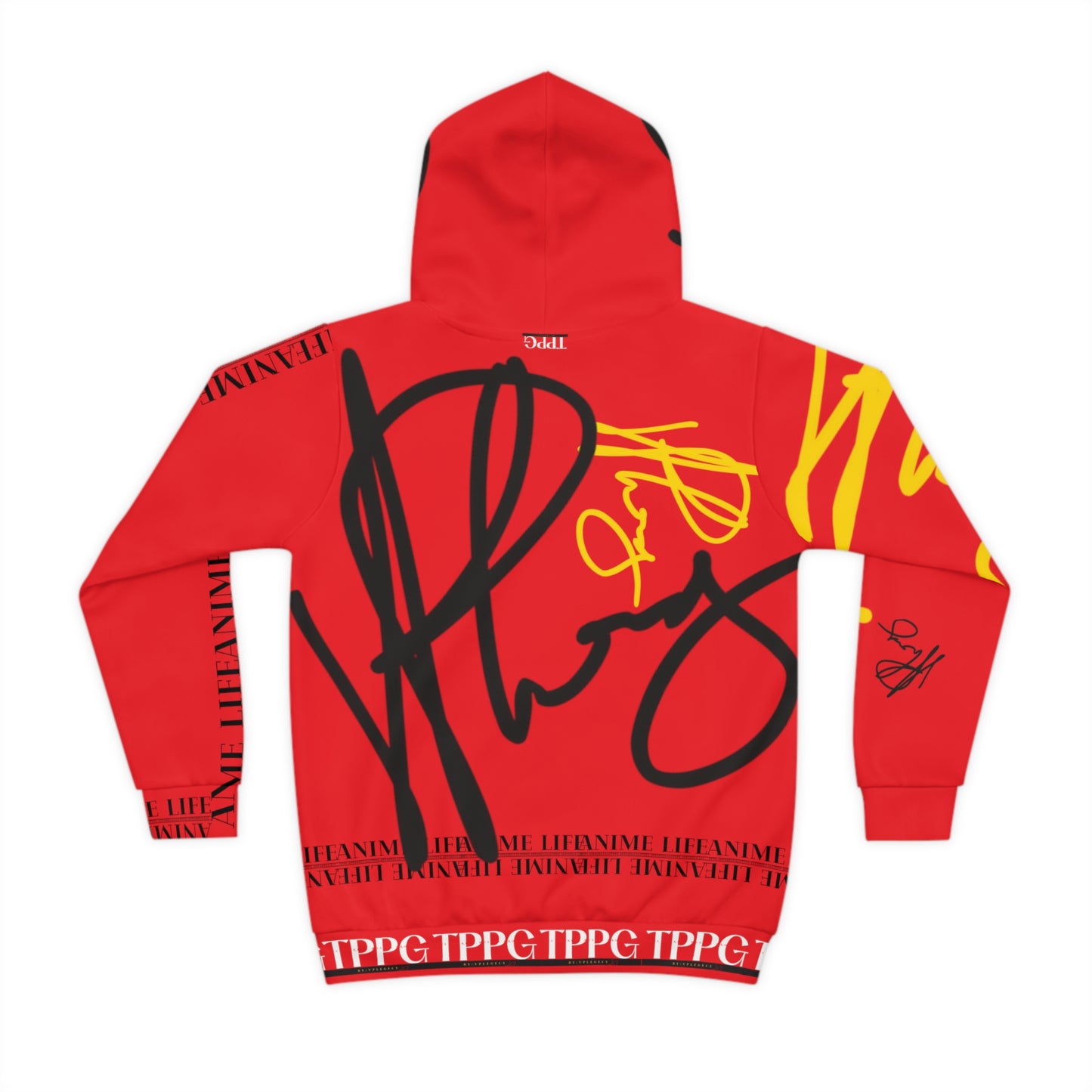 Children's "Anime Life" (Cherry Red/Yellow) "TPPG Logo" Hoodie in 6 sizes