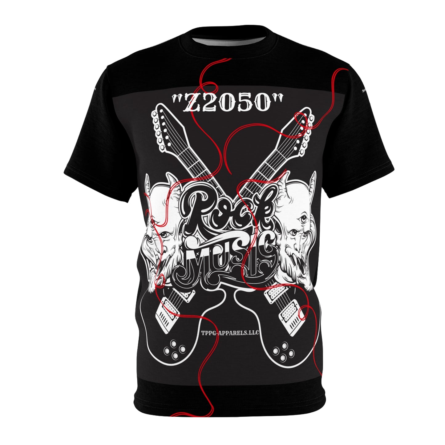 'TPPG-Apparels-Z2050 Brand Logo" Presents a Cool Rock Music 'Tagless' Premium Style Casual Unisex T-Shirt