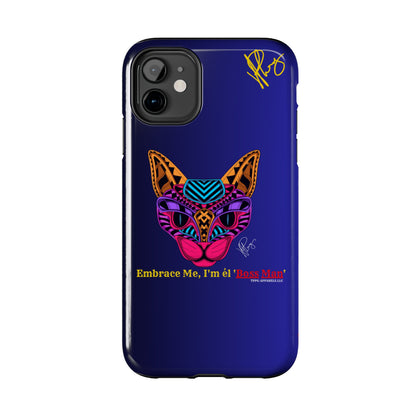 Cat Designs Phone Cases - iPhone/Samsung Galaxy & Google Pixel (Purple/Blue-Multi-Colored)