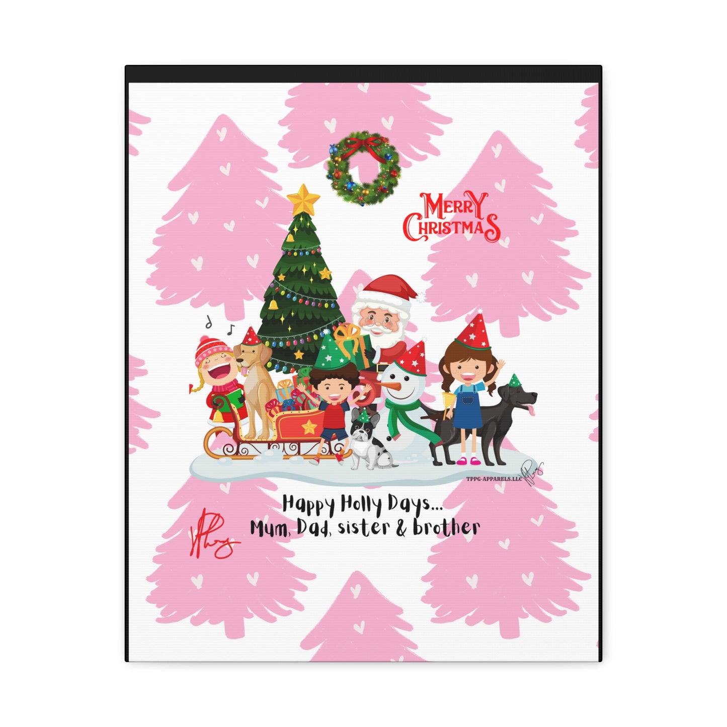 Holidays Time-"TPPG Brand Christmas Collection" - Canvas Gallery Wraps "- in Bold  familiar colors