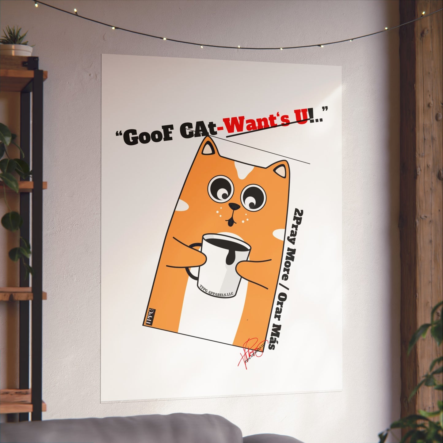 Vertical "GooF CAt" Matte Posters