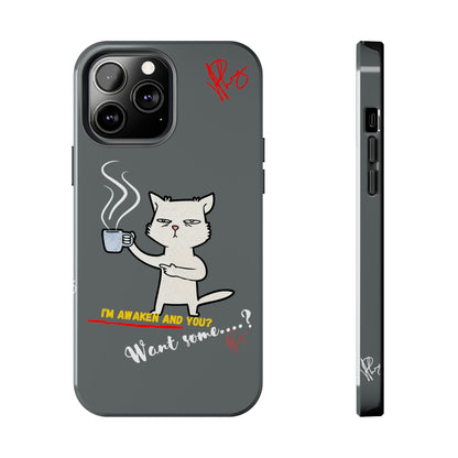 Another Lovely Grey - Cutie "Coffee Cat" Pet Design Verision from the 'TPPG Collection' Line carries Several sizes of the "iPhone Series" Tough Phone Cases