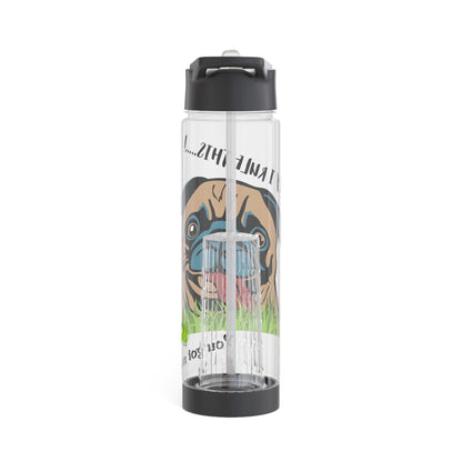 Clear 25oz Sleek 'Cynophile Lovers' Print Style INFUSER Water Bottle by the "TPPG-Apparels" (Dog Lovers) Collection