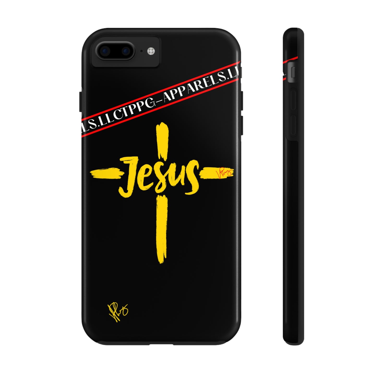 'iPhone Case' of A "Jesus/Faith" (Black)-Cute Cross Design 'TPPG Faith Collection'