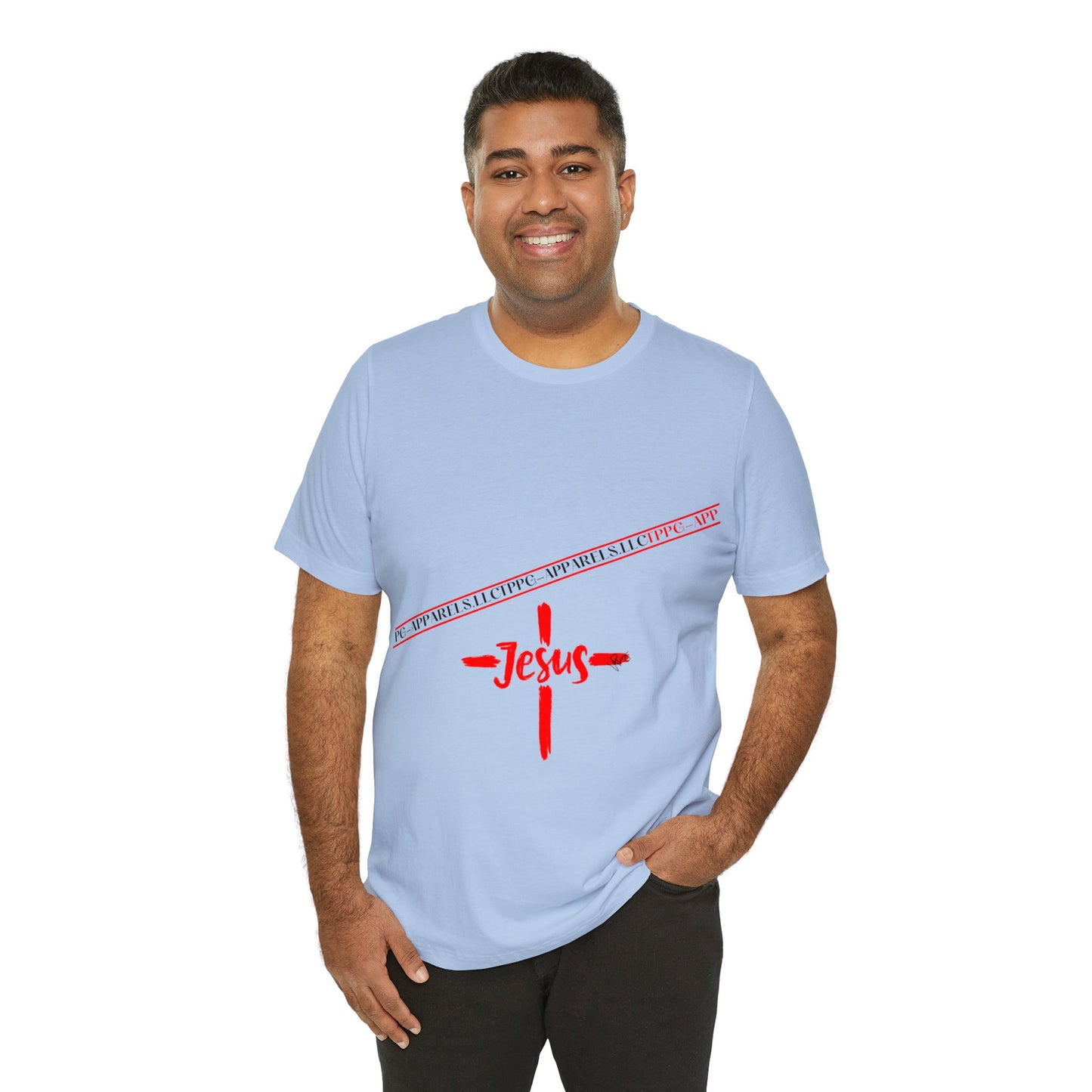 Unisex Jersey Short Sleeve Tee - 'Jesus/Faith' Design Style in Several colors