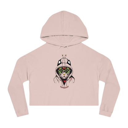 Women’s Cropped Hooded "Fun'iki2024" Sweatshirt