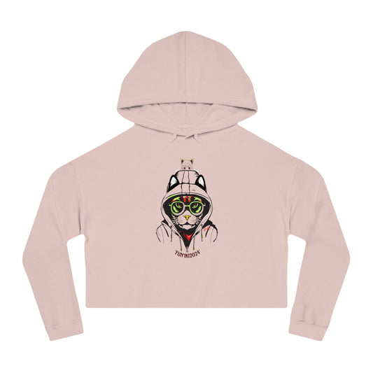 Women’s Cropped Hooded "Fun'iki2024" Sweatshirt