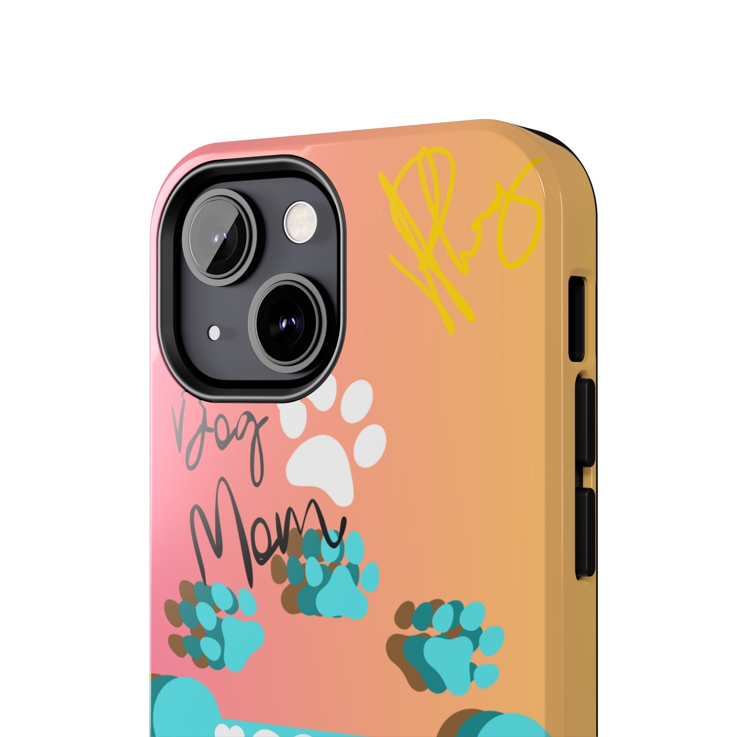 One of our Cutest "Dog Mom" Pet Designs (in a Multi-Colored Base Color) Verision from the 'TPPG Collection' Line carries Several sizes of the "iPhone Series" Tough Phone Cases