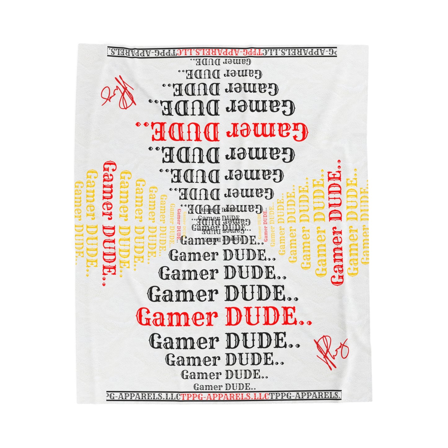 Guys another Bold Gamer Style Blanket from the "TPPG-Apparels" Brand Presents one of it's koolest designs on this White Velveteen Plush Blanket