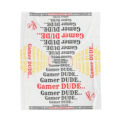 Guys another Bold Gamer Style Blanket from the "TPPG-Apparels" Brand Presents one of it's koolest designs on this White Velveteen Plush Blanket