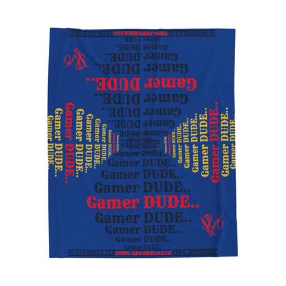 Guys another Bold Gamer Style Blanket from the "TPPG-Apparels" Brand Presents one of it's koolest designs on this Royal Blue Velveteen Plush Blanket