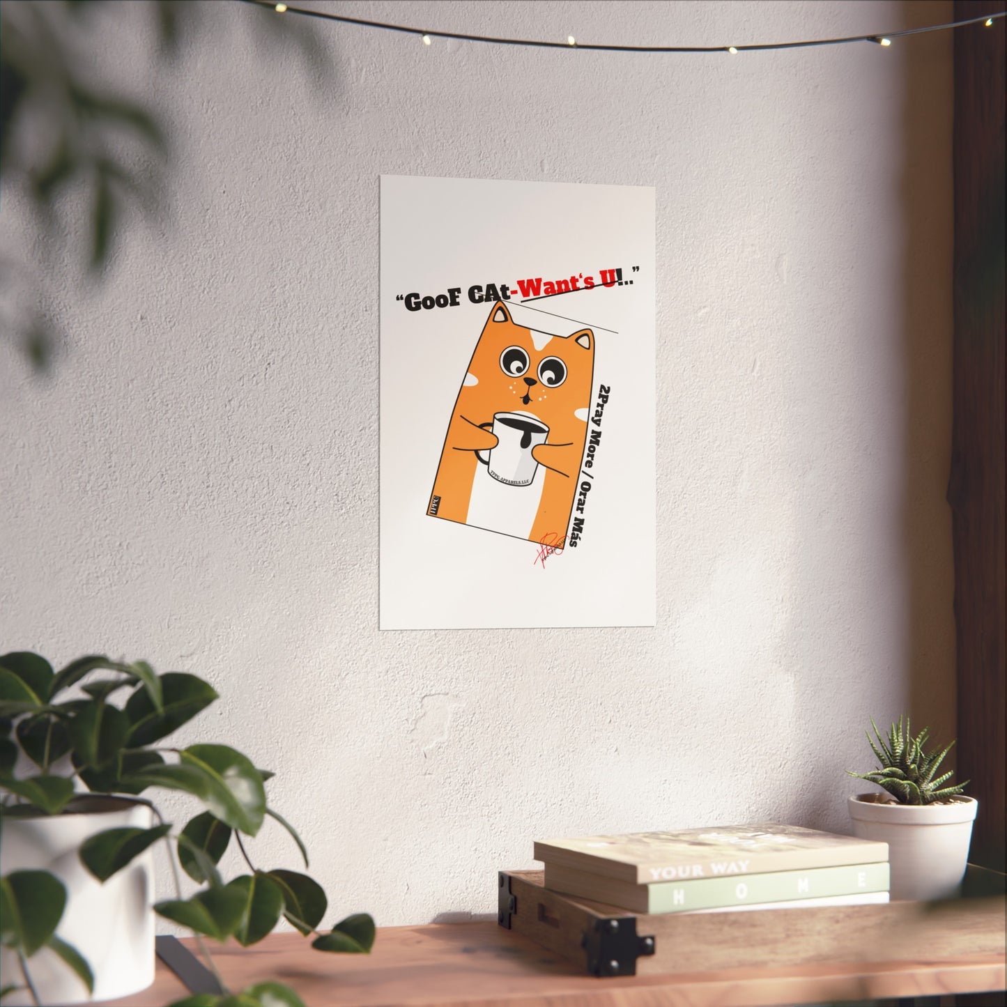 Vertical "GooF CAt" Matte Posters