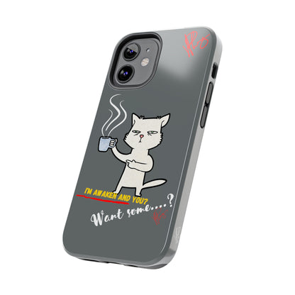 Another Lovely Grey - Cutie "Coffee Cat" Pet Design Verision from the 'TPPG Collection' Line carries Several sizes of the "iPhone Series" Tough Phone Cases