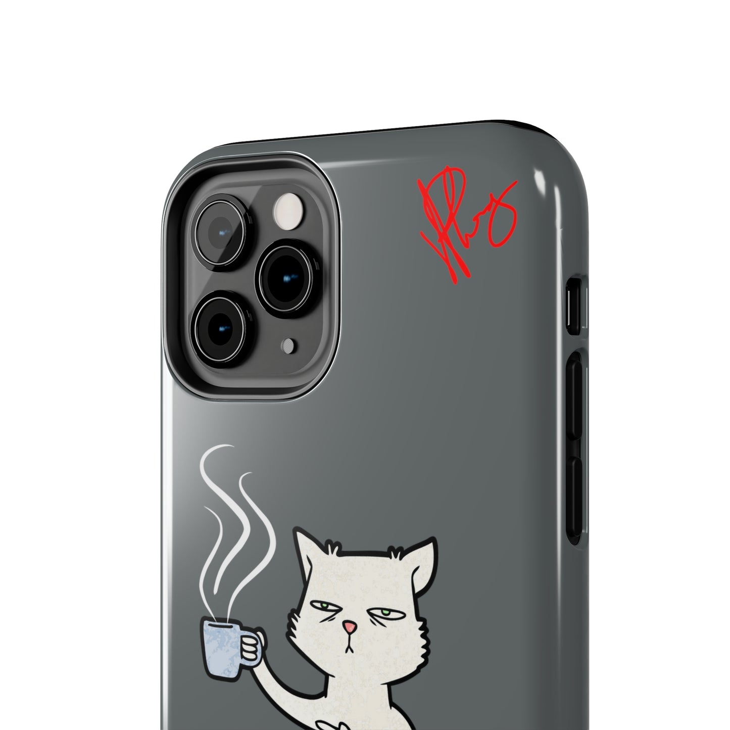 Another Lovely Grey - Cutie "Coffee Cat" Pet Design Verision from the 'TPPG Collection' Line carries Several sizes of the "iPhone Series" Tough Phone Cases