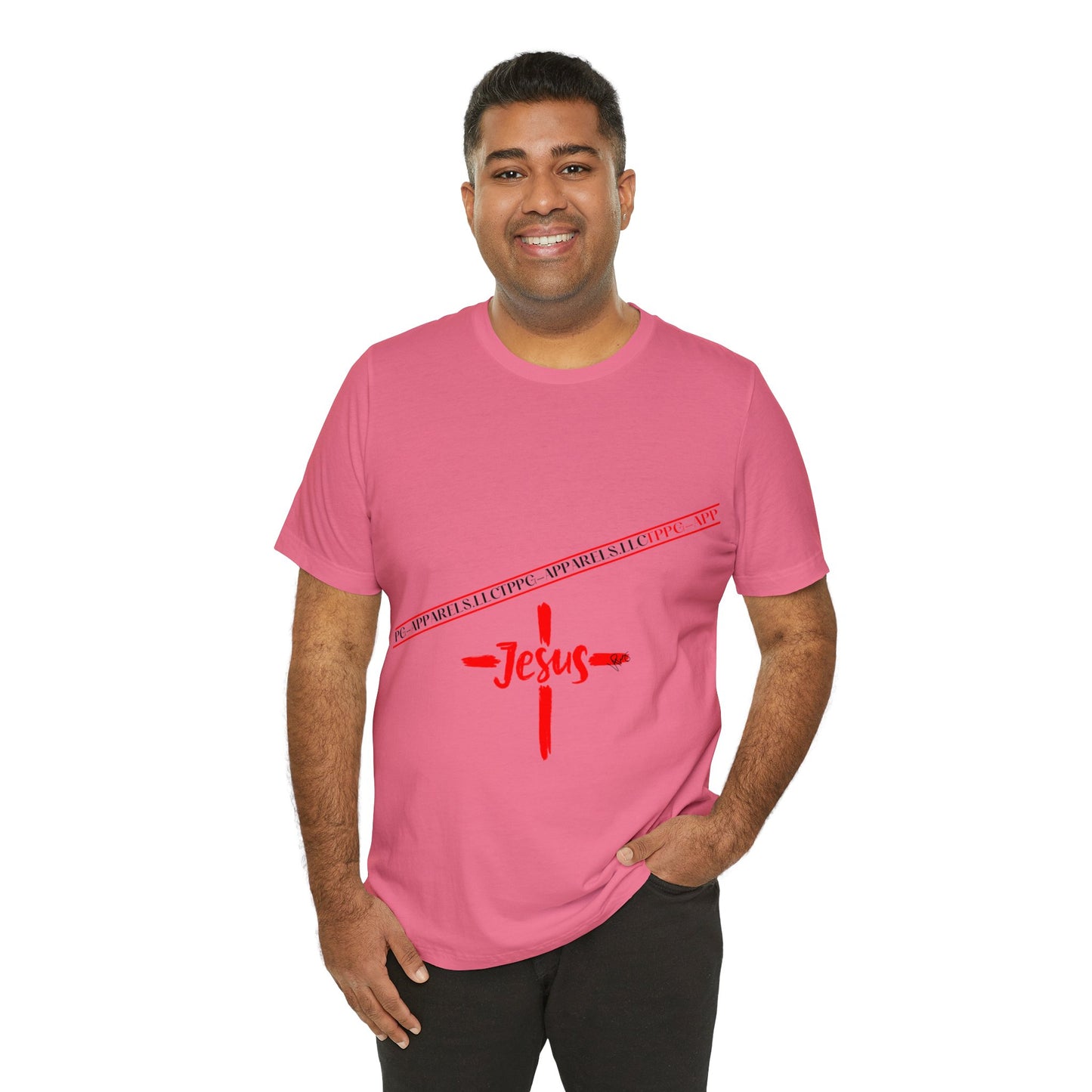 Unisex Jersey Short Sleeve Tee - 'Jesus/Faith' Design Style in Several colors