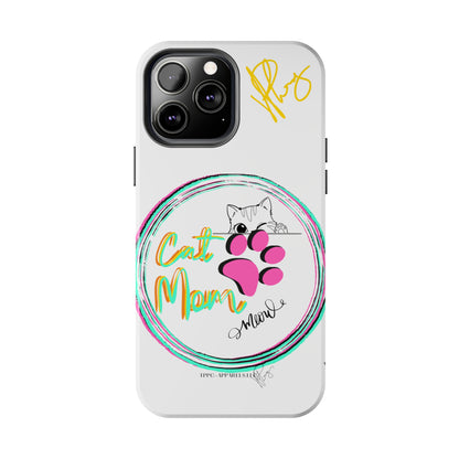 Guys Another one of our Cutest "Cat Mom" Pet Designs (in a White Base Color) Verision from the 'TPPG Collection' Line carries Several sizes of the "iPhone Series" Tough Phone Cases