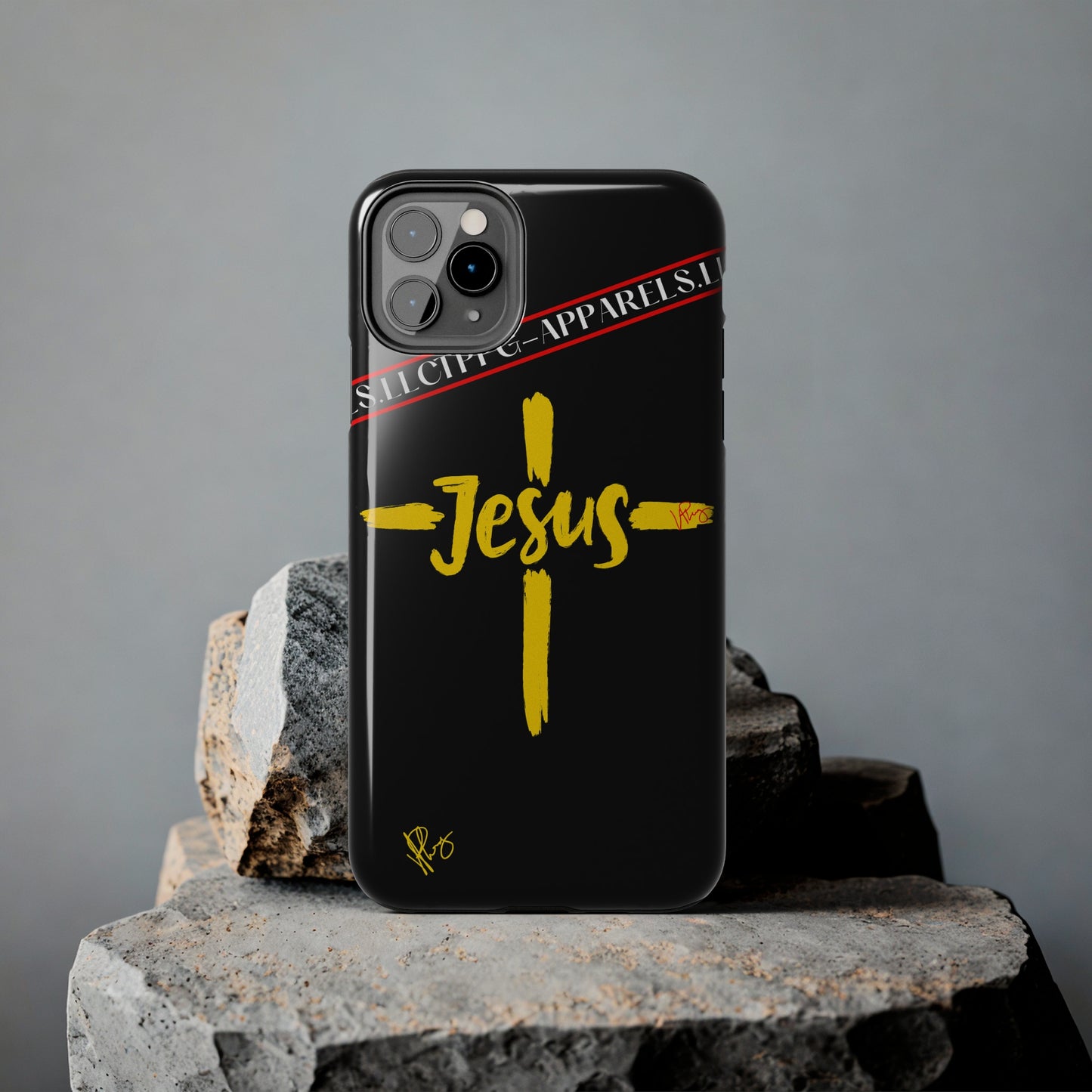 'iPhone Case' of A "Jesus/Faith" (Black)-Cute Cross Design 'TPPG Faith Collection'