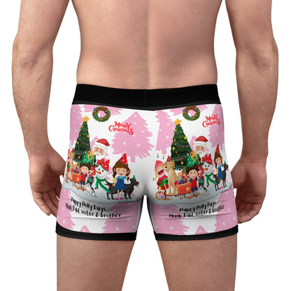 Man Sexy yet Stylish 'Holiday' Boxers - "TPPG-Apparels" Brand Lightweight Men's Boxer Briefs in the Christmas Spirit