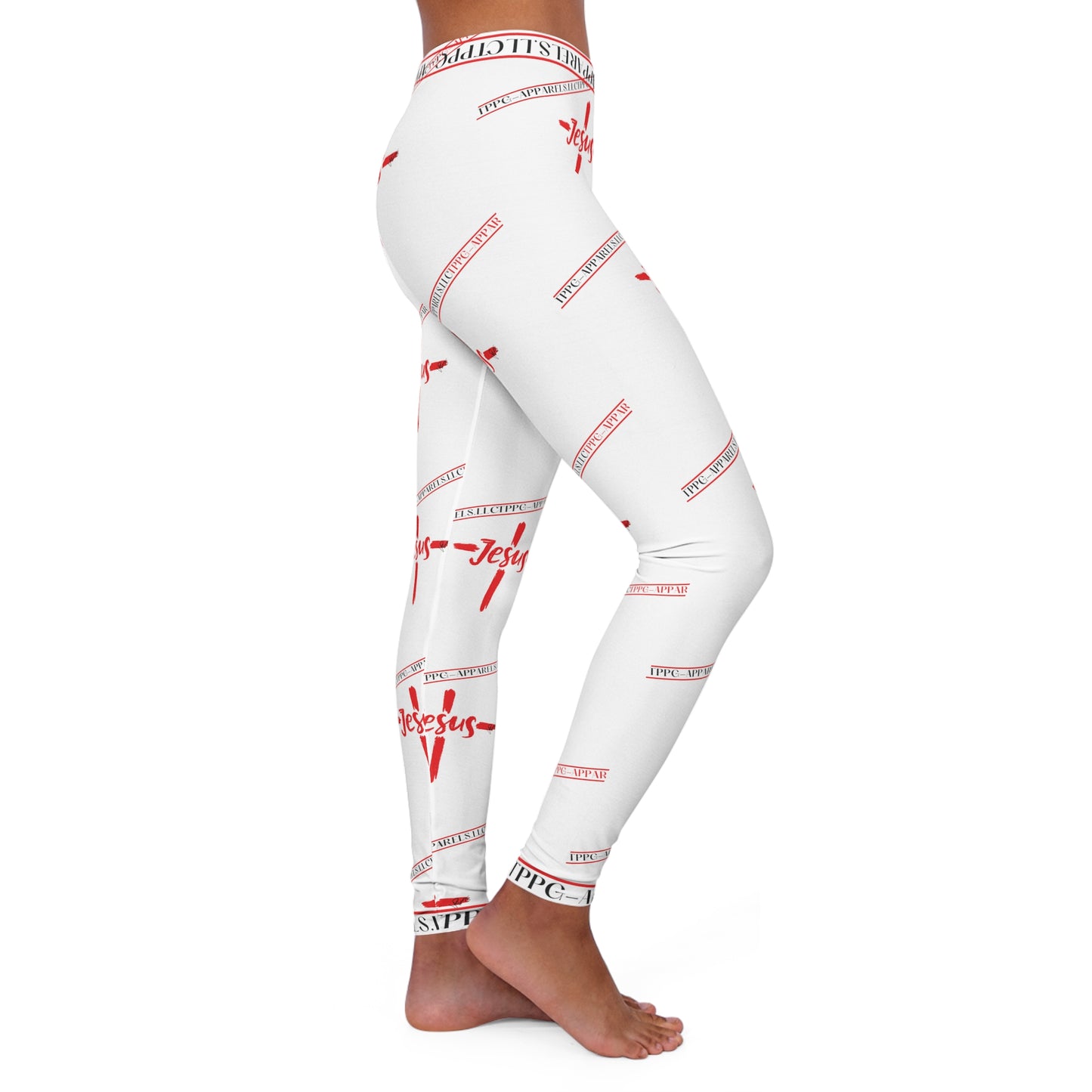 Stylish Women's (White) "Jesus/Faith" Spandex Leggings /6ct sizes