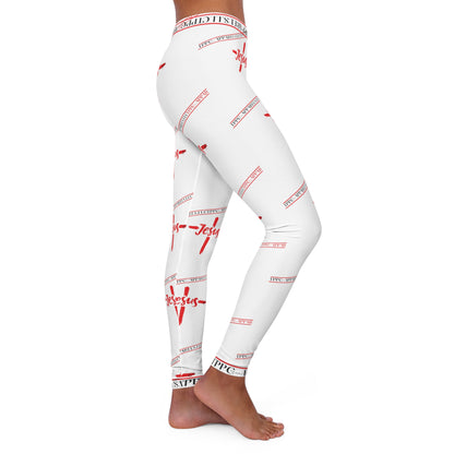 Stylish Women's (White) "Jesus/Faith" Spandex Leggings /6ct sizes