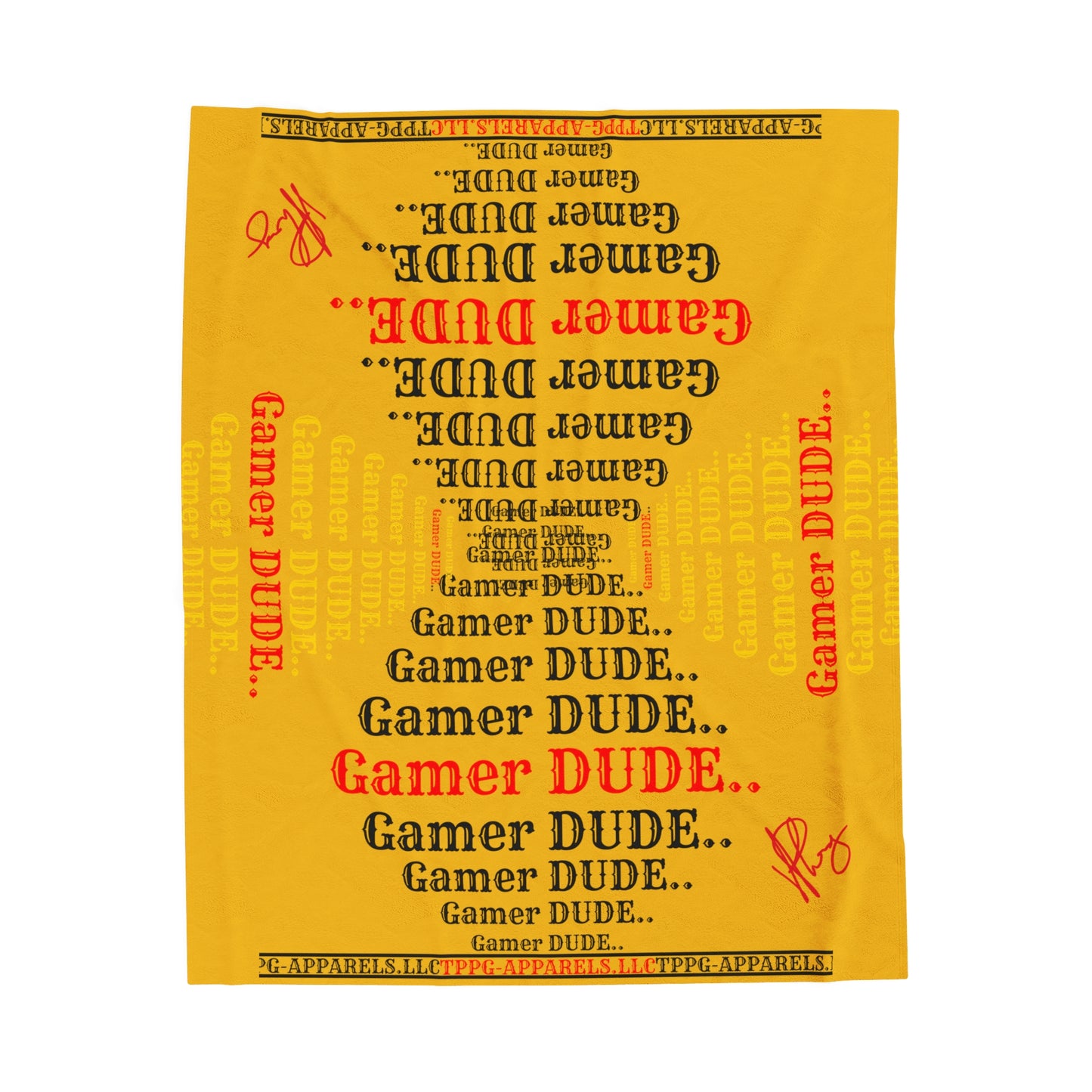 Ok Guys, another Bold Yellow Gamer Style Blanket from the "TPPG-Apparels" Brand Presents one of it's koolest designs on this Yellow Velveteen Plush Blanket