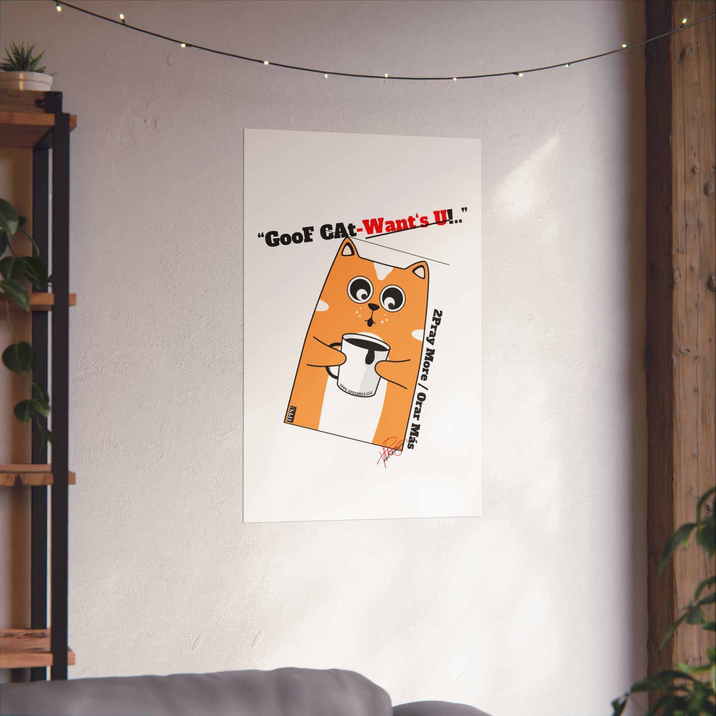 Vertical "GooF CAt" Matte Posters